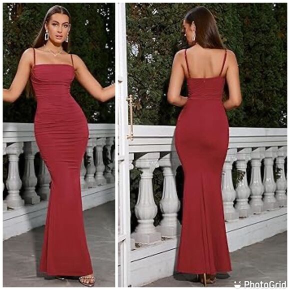 Elegant Sexy Mermaid Trumpet  Body Con Long Gown - Picture 1 of 11